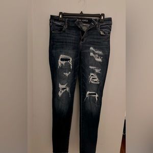 American Eagle Outfitters Dark Blue High Rise Jeans